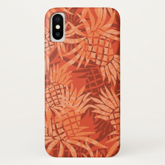 Pineappel Camo Hawaiian Tropisch - Oranje Case-Mate iPhone Case (Achterkant)