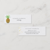 Pineappel, geverfd mini visitekaartje (Voorkant / Achterkant)