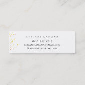 Pineappel, geverfd mini visitekaartje (Achterkant)