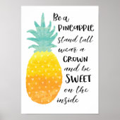 Pineappel Inspirerend Waterverf Typografie Poster (Voorkant)