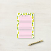 Pineappel Party Patroon PIONISEREN IT-Waterverf AA Post-it® Notes (Op bureau)