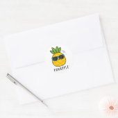 Pineappel Pu Ronde Sticker (Envelop)