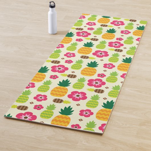Pineappel Tropical Summer Seamless Pattern Yogamat (In situ)