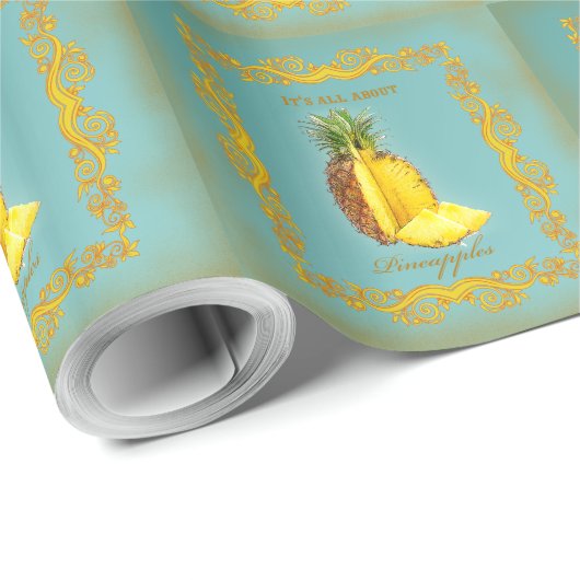 PINEAPPEL ~ Verpakkingspapier Cadeaupapier (Rol Hoek)