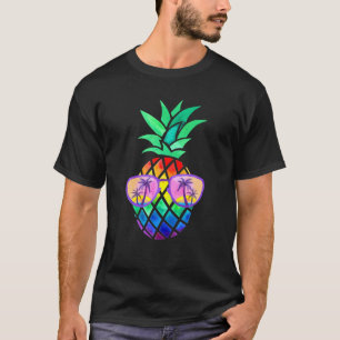 Pineappel Zonnebril Funny Beach Sizzling Summer V T-shirt