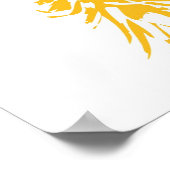 Pineappelafdrukken Retro Poster (Hoek)