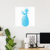 Pineappelafdrukken Retro Poster (Thuiskantoor)