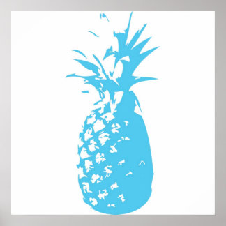 Pineappelafdrukken Retro Poster