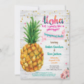 Pineappelgesprek op uitnodiging tropisch (Voorkant)