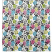 Pineappelgrunge-palmen Douchegordijn (Voorkant)