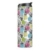 Pineappelgrunge-palmen | Monogram Thermosbeker (Gedraaid links)