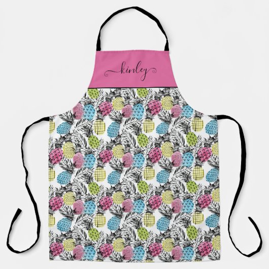 Pineappelgrunge-palmen Schort (Voorkant)