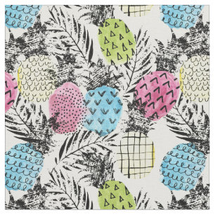 Pineappelgrunge-palmen Stof