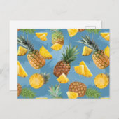 Pineappelpatroon 2 feestdagenkaart (Voorkant / Achterkant)