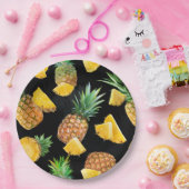Pineappelpatroon 8 papieren bordje (Feest)