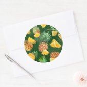 Pineappelpatroon 9 ronde sticker (Envelop)