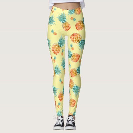 Pineappelpatroon Leggings (Voorkant)