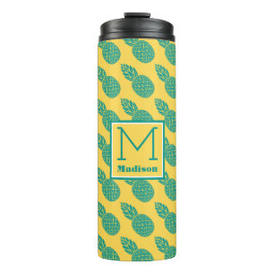 Pineappelpatroon   Monogram Thermosbeker
