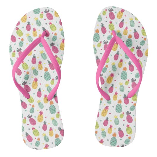Pineappelpatroon Teenslippers (Voetbed)