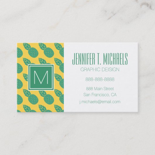 Pineappelpatroon Visitekaartje (Voorkant)