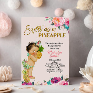 Pineapple Baby shower Invitation Tropical Kaart