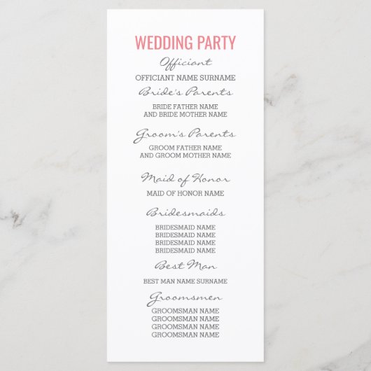 Pineapple Beach Programmes de mariage (Dos)