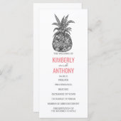Pineapple Beach Programmes de mariage (Devant / Derrière)