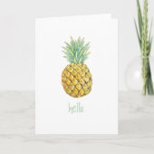 Pineapple Bonjour carte de voeux (Devant)