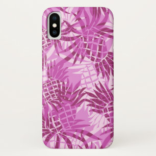 Pineapple Camo Hawaiian Tropisch - Roze iPhone X Hoesje