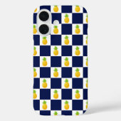 Pineapple Checkered iPhone 16 hoesje (Achterkant)