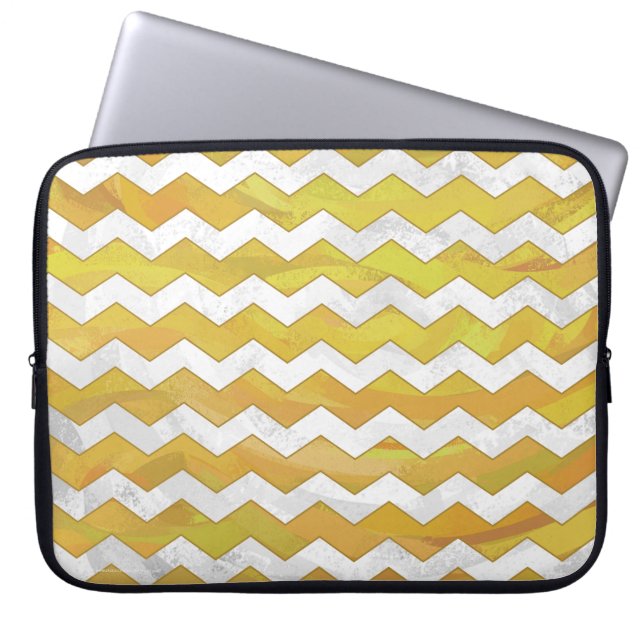 Pineapple Chevron Pattern Laptop Sleeve (Voorkant)