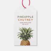 Pineapple chutney zelfgemaakte conserven cadeaulabel (Voorkant)
