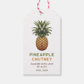 Pineapple chutney zelfgemaakte conserven cadeaulabel (Voorkant)