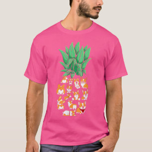 Pineapple Corgi Funny T-shirt voor Corgi Lovers Su