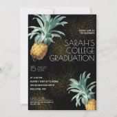 Pineapple Delight Luau Afstudeerfeest Kaart (Voorkant)