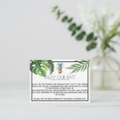 Pineapple Delight Tropisch Loof Vertraag De Datum Informatiekaartje (Staand voorkant)