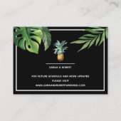 Pineapple Delight Tropisch Loof Vertraag De Datum Informatiekaartje (Achterkant)