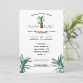 Pineapple Delight Wedding Kaart (Staand voorkant)