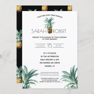 Pineapple Delight Wedding Kaart