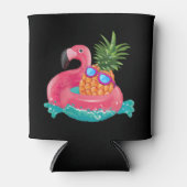 Pineapple Flamingo Cute Funny Tropical Fruit Blikjeskoeler (Voorkant)