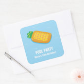 Pineapple Float Pool Verjaardagsfeest Stickers (Envelop)