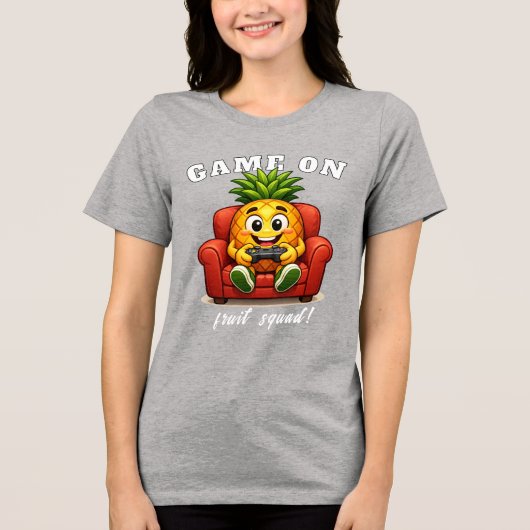 pineapple gamer Tri-Blend shirt (Voorkant)