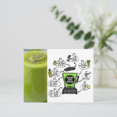Pineapple Green Smoothie recept Briefkaart (Staand voorkant)