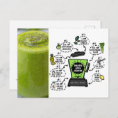 Pineapple Green Smoothie recept Briefkaart (Voorkant / Achterkant)