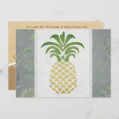 Pineapple Harten Bedankkaarten Bedankkaart (Voorkant / Achterkant)