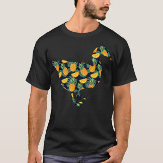 Pineapple Hawaiian Goose Women Men Print Waterfowl T-shirt