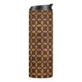 Pineapple Log Cabin Patchwork Ontwerp Thermosbeker (Gedraaid links)