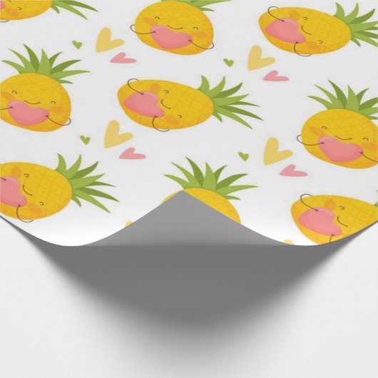 Pineapple Love Pattern Cadeaupapier (Hoek)