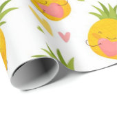 Pineapple Love Pattern Cadeaupapier (Rol Hoek)