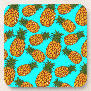 Pineapple Love Pattern - Tasty Tropical Exotic Bier Onderzetter